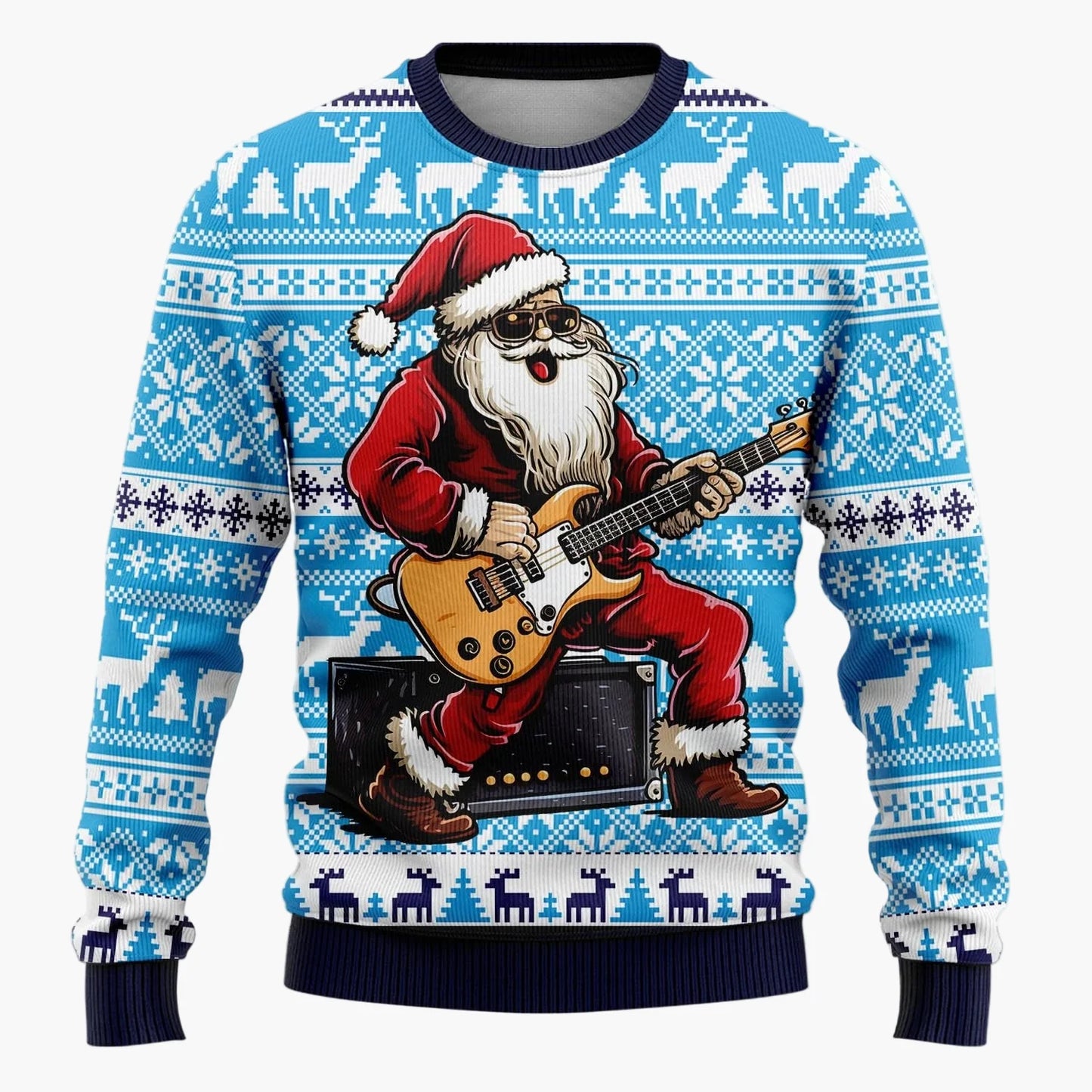 Herr Rolig Jultröja – Ugly Christmas Sweater med Santa Motiv och Text 'Ask Your Mom If I'm Real'