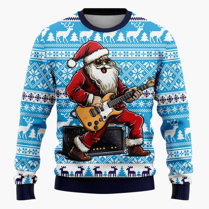Herr Rolig Jultröja – Ugly Christmas Sweater med Santa Motiv och Text 'Ask Your Mom If I'm Real'