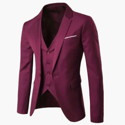 Herr Klassisk Kavaj Enkelknäppt Elegant Stil för Fester och Arbete