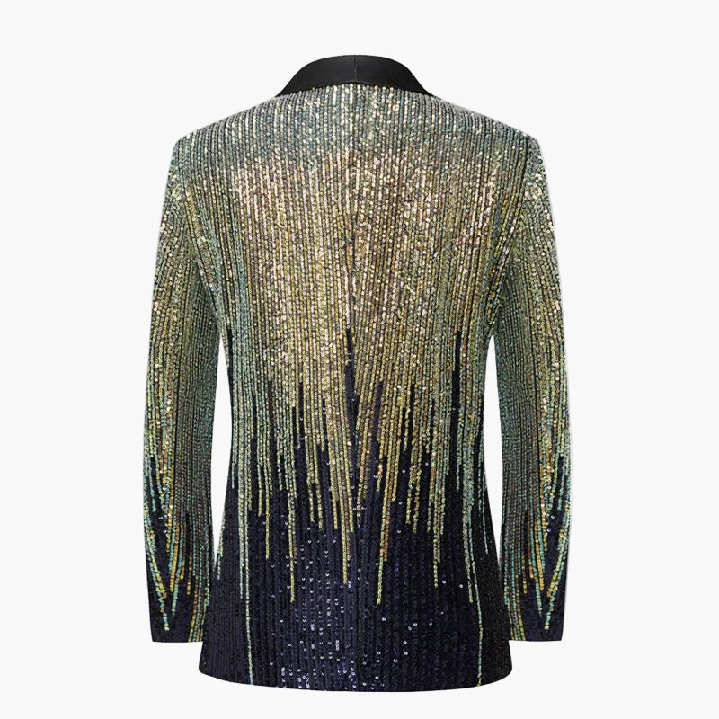Herrkavaj Fest Smokingpaljett Party Blazer Med Glänsande Design För Kvällsevenemang