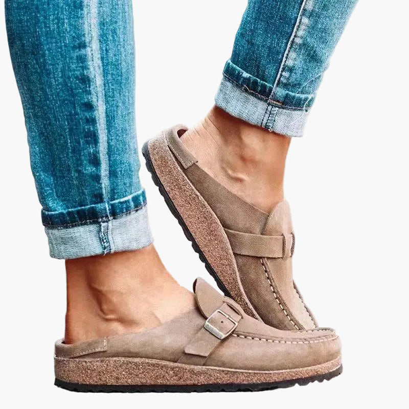 Damtofflor med ortopedisk komfort – Slip-on retrostil, vardagsskor för kvinnor