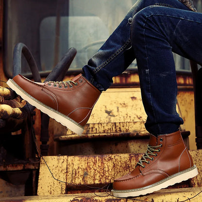 Herr Retro Vinterkängor – Klassiska Boots för Vardag och Outdoor
