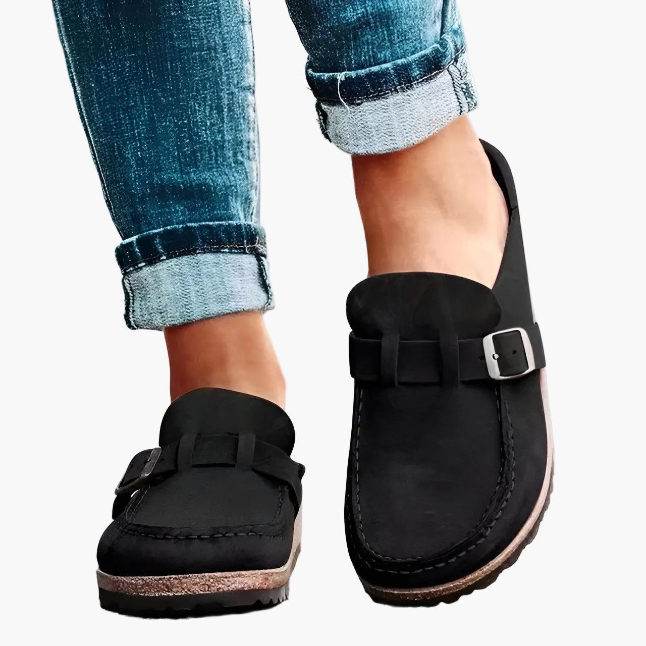 Damtofflor med ortopedisk komfort – Slip-on retrostil, vardagsskor för kvinnor