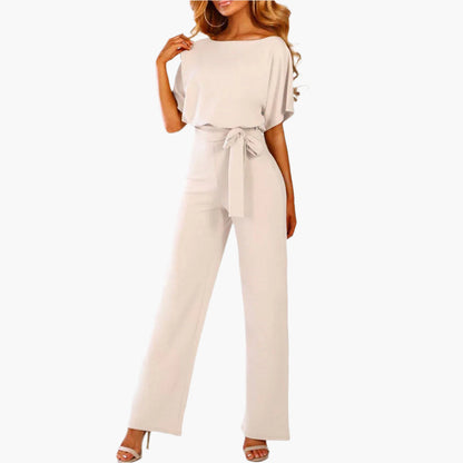 Dam Jumpsuit Elegant Bred Ben Ärm Detalj Fest och Middag