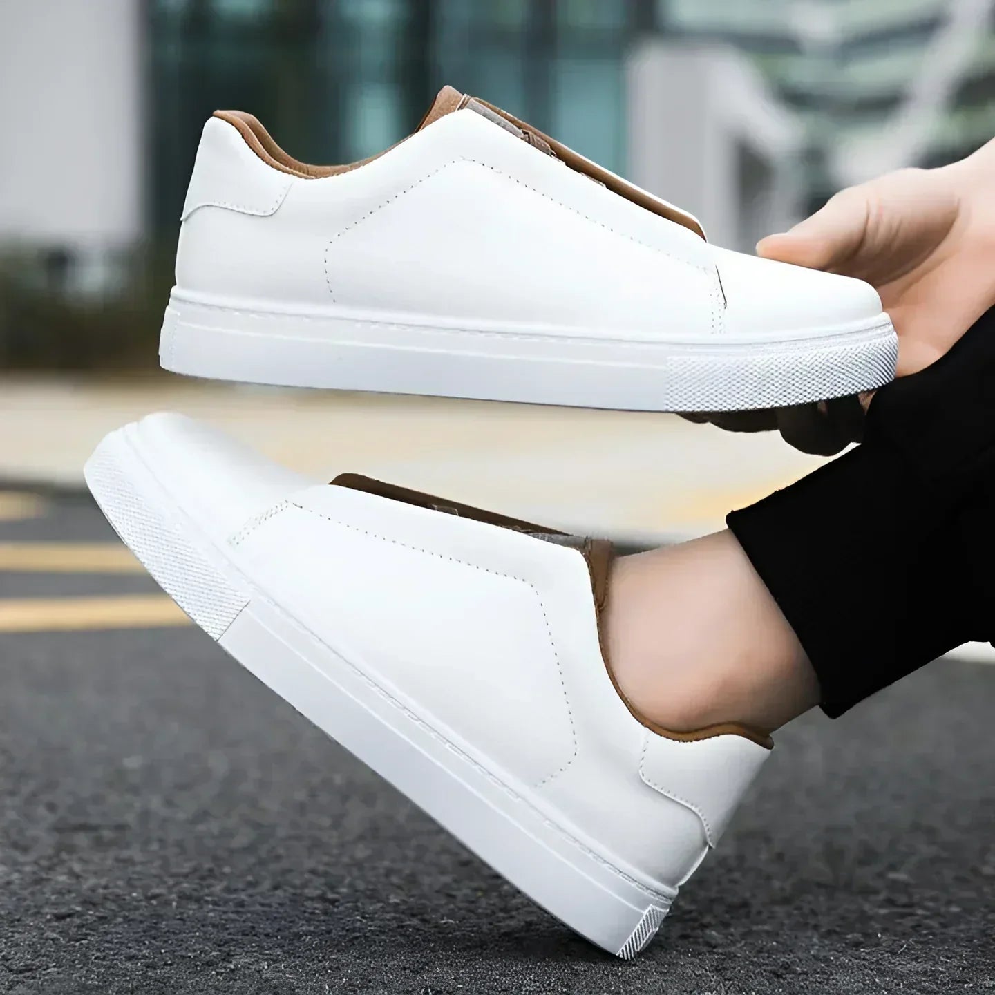 Herrsneakers Klassisk Stil och Komfort för Vardagsbruk och Fina Tillfällen