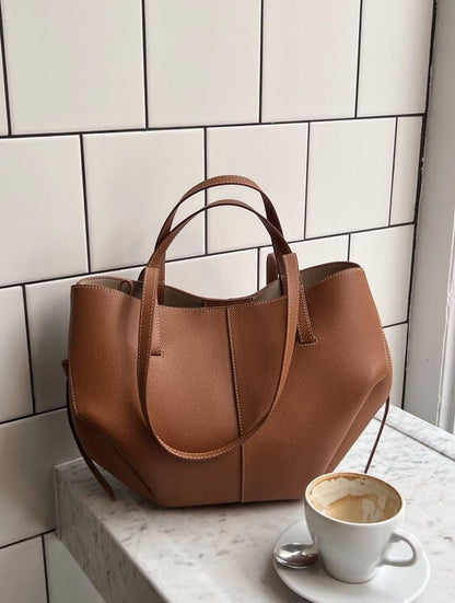 Damernas trendiga vintage tote bag – elegant vardagsväska för stad och kontor