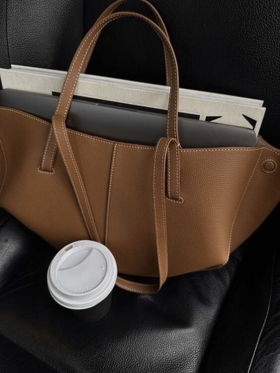 Damernas trendiga vintage tote bag – elegant vardagsväska för stad och kontor