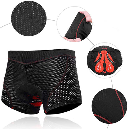 Herr cykelshorts med 5D gelpad för stötdämpning och komfort – Perfekt för mountainbike och landsvägscykling