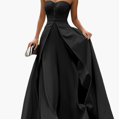 Dam Elegant Aftonklänning Bandeau Stil Fest och Gala