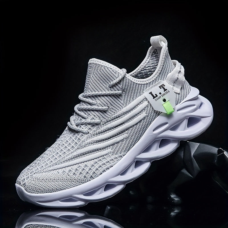 Herr Sneakers Sportiga Löparskor med Modern Design – Bred Passform och Unik Sula