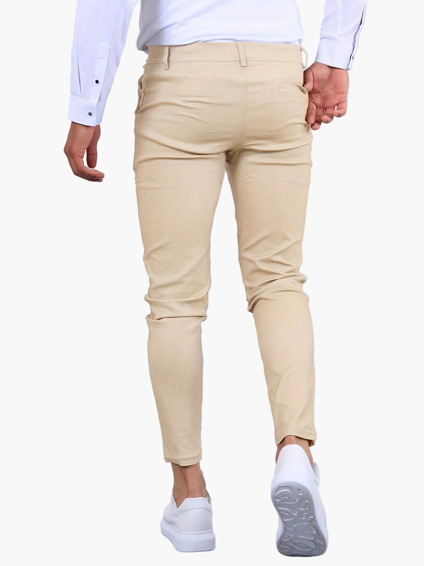 Herr Slim Fit Kostymbyxor för Affär och Kontor, Modern Stil
