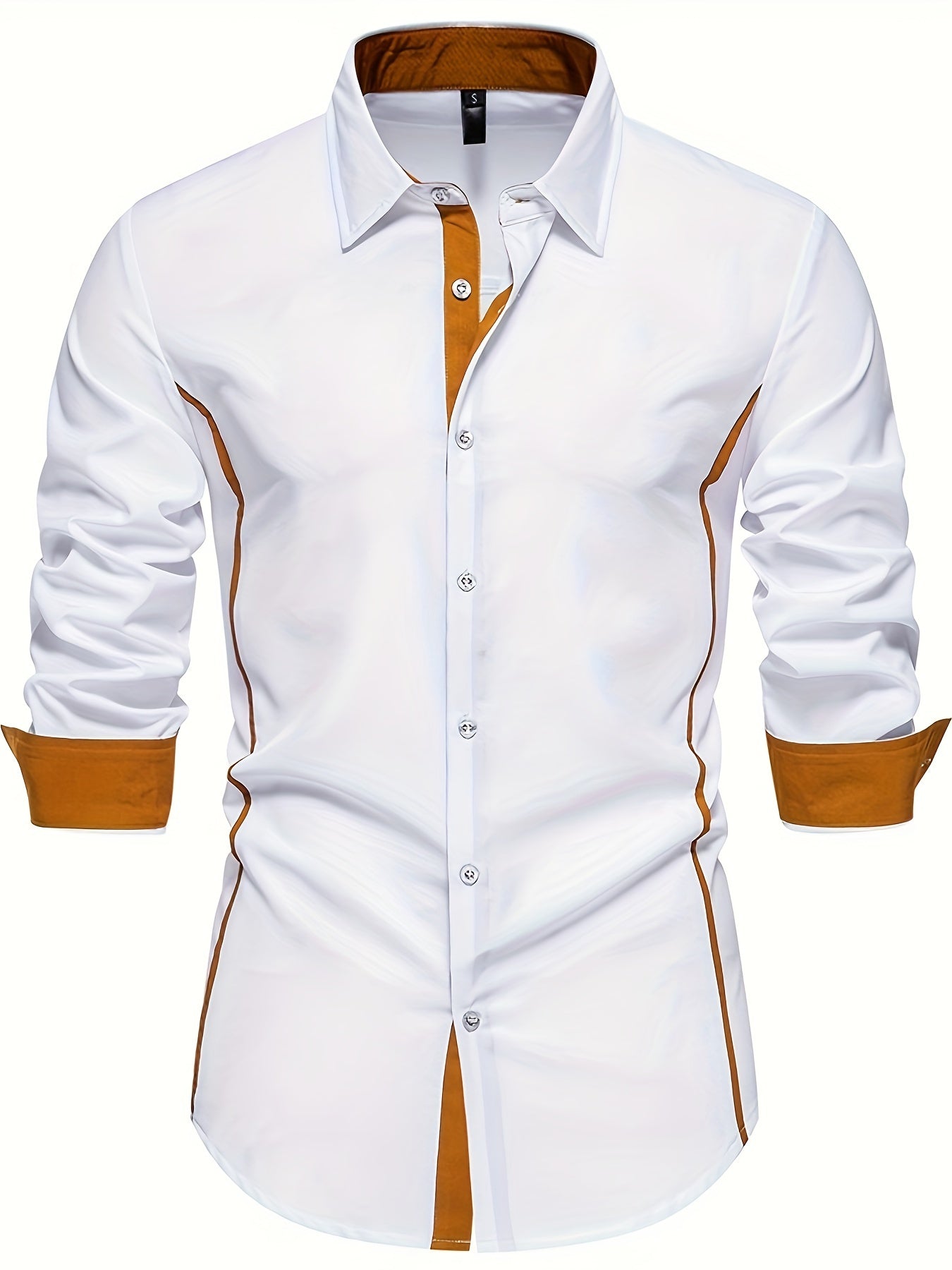 Herr Skjorta Slim Fit Elegant Design för Vardag och Fest