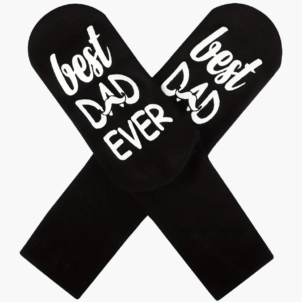 Herrsockor med text – Roliga strumpor med budskap för pappa – Best Dad Ever presentidé