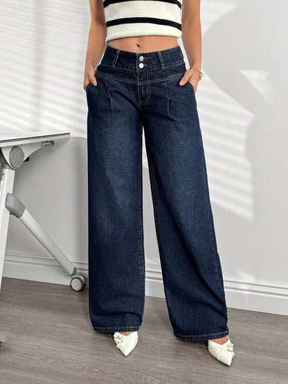 Dam Vida Byxor Hög Midja Vida Ben Casual Stil