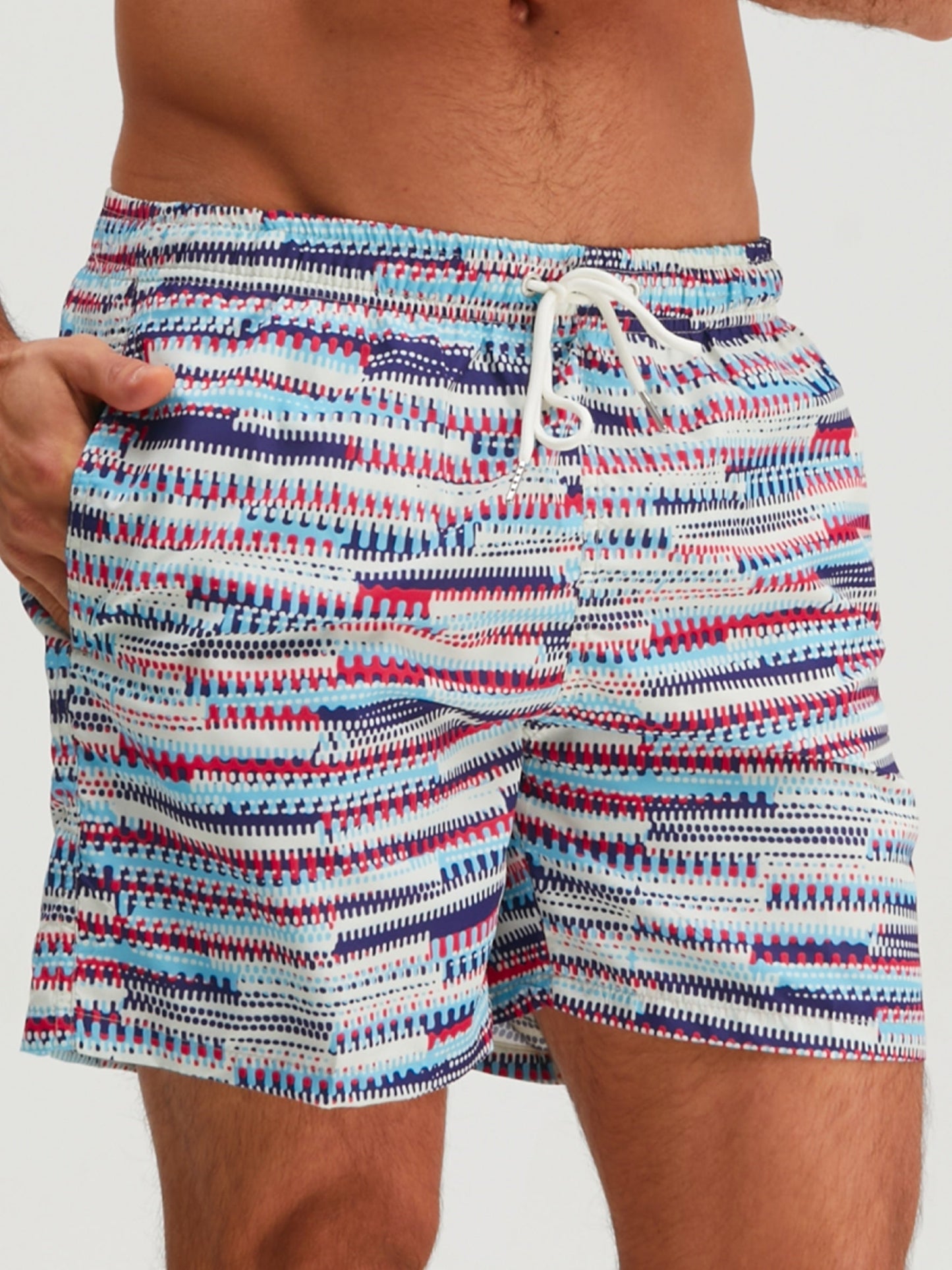 Herr Badshorts Sportig Design för Strand och Pool