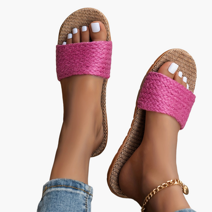 Dam Sandaler Slip-in Platta Häl Somriga Casual Tofflor