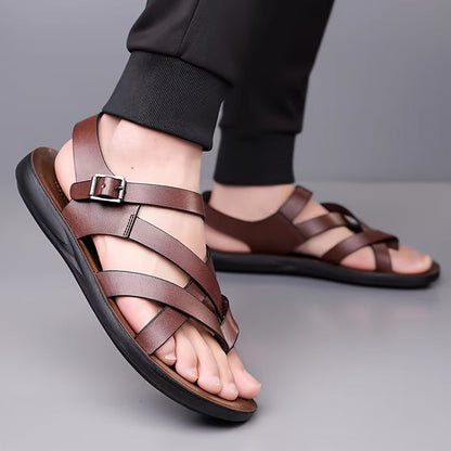 Herr Sandaler – Klassiska Outdoor Sandaler med Spänne för Vandring och Fritid