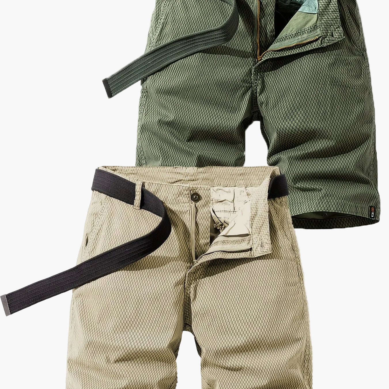 Herrshorts med bälte – Avslappnade och stilrena shorts för vardag och fritid
