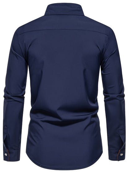 Herr Skjorta Slim Fit Elegant Design för Vardag och Fest