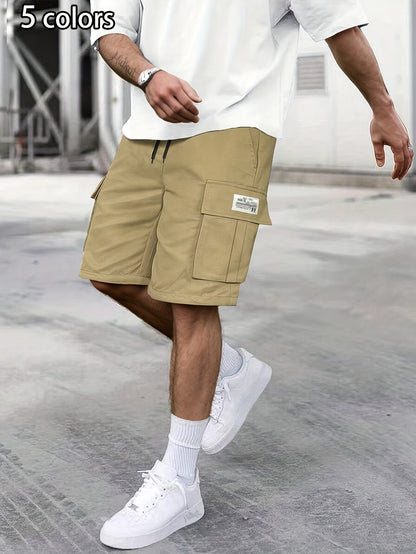 Herr Cargo Shorts Med Fickor – Avslappnad Urban Stil För Vardag och Träning