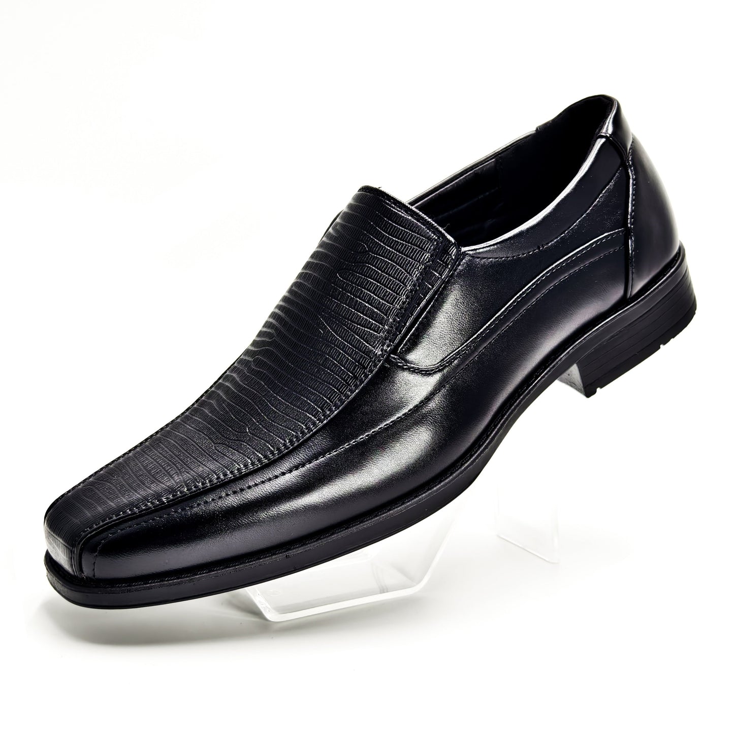 Herr Business Slip-On Skor med Fyrkantig Tå för Utomhus och Vardag