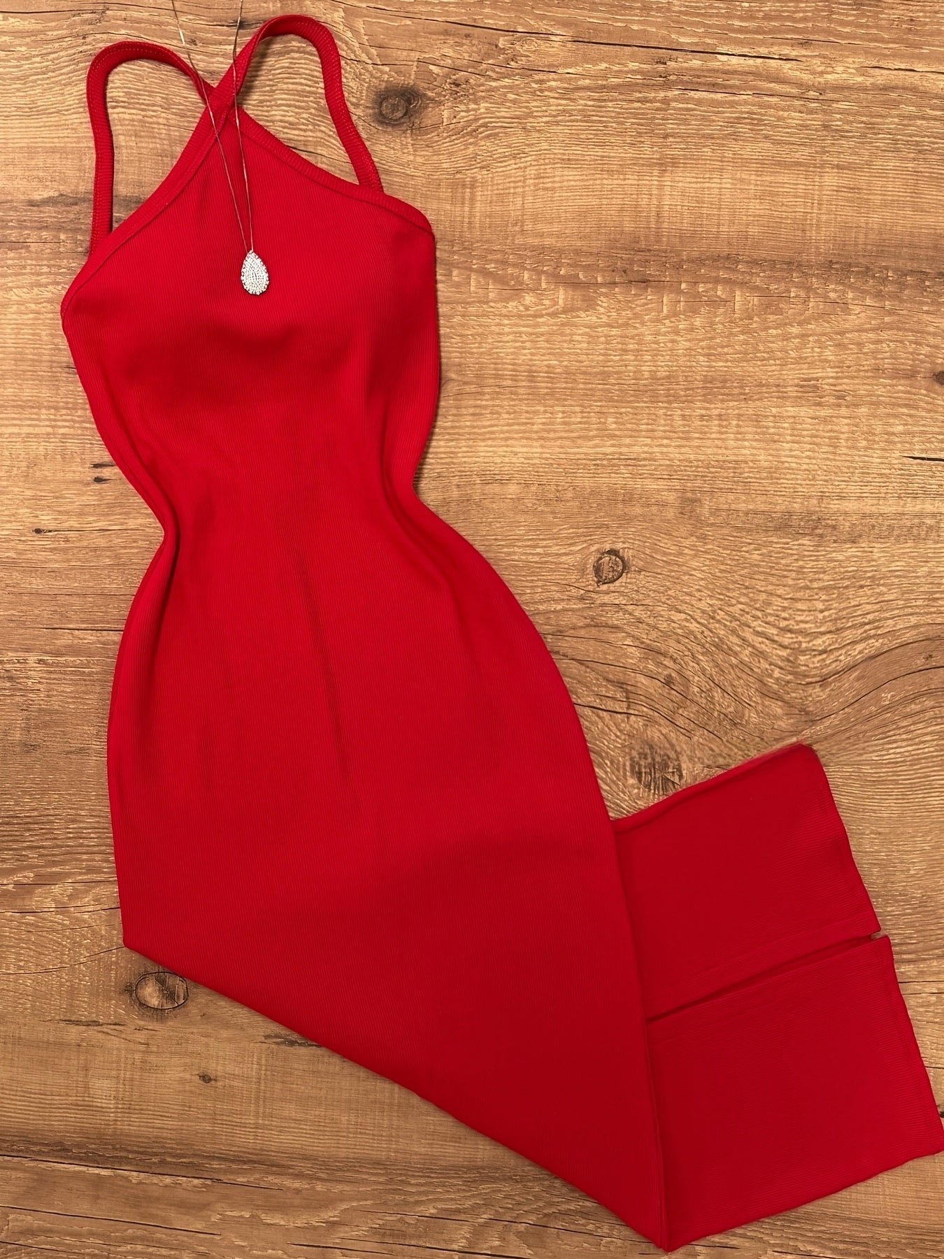 Dam Bodycon Halterneck Midiklänning för Sommar och Fest