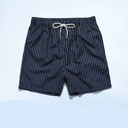 Herr Strandshorts med Smala Ränder – Lediga Badshorts för Strand och Vardag