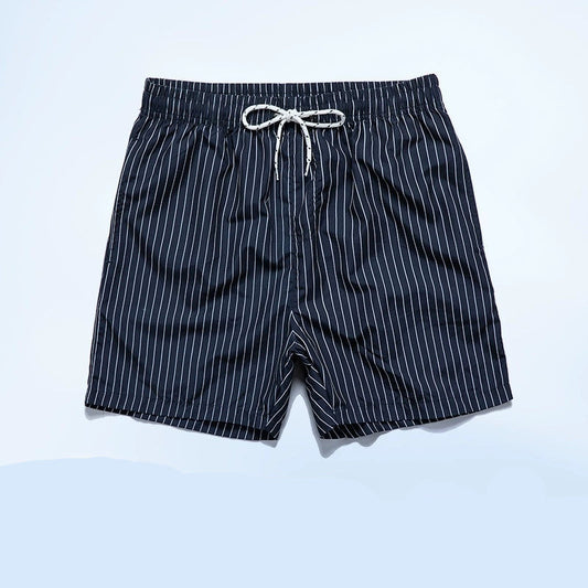 Herr Strandshorts med Smala Ränder – Lediga Badshorts för Strand och Vardag