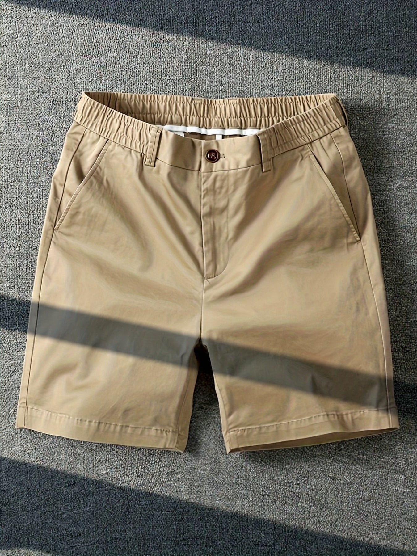 Herrarnas klassiska vardagsshorts med elastisk midja – stilrena och bekväma för fritid och stadsliv