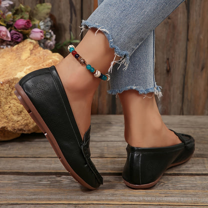 Damloafers Klassisk Stil Flexibel Bekväm Vardags- och Kontorssko