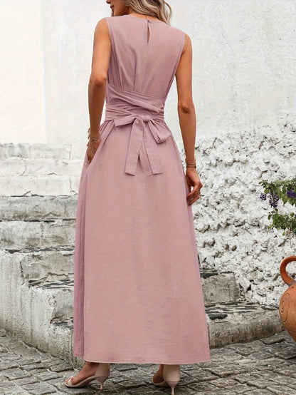 Dam Jumpsuit Elegant Ärmös Vid Benslut Sommar Fest och Vardag