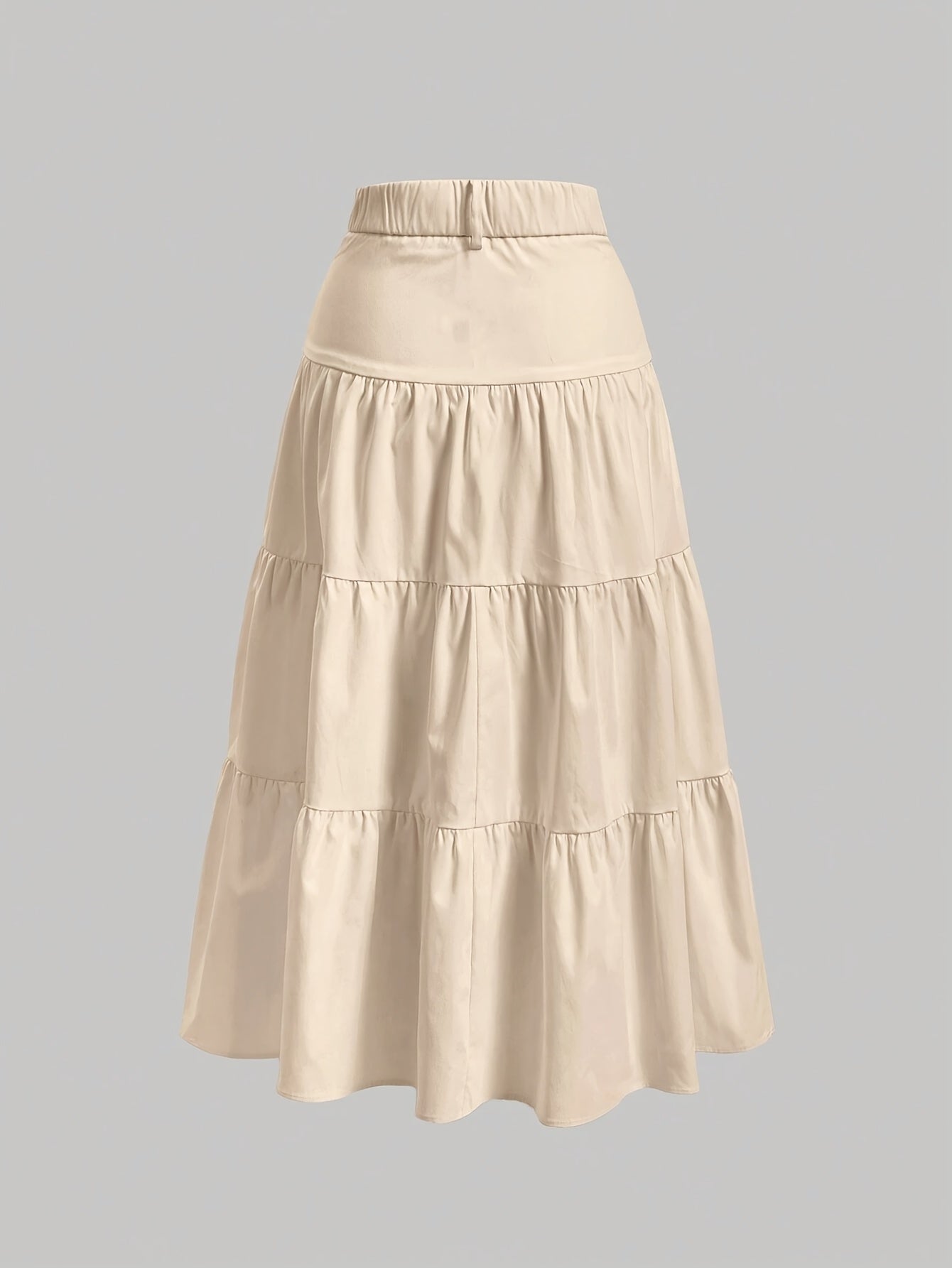 Dam Kjol A-linje Elegant Hög Midja Vår/Sommar