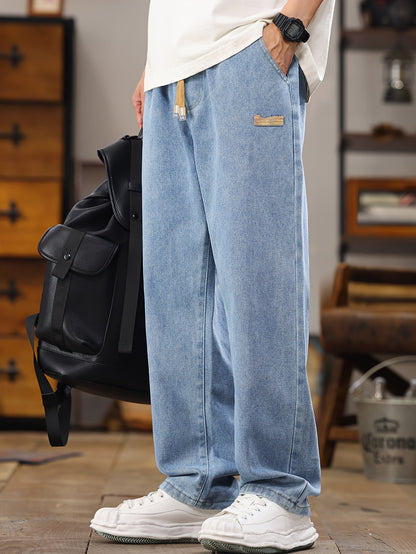 Herr Jeans Jogger Byxa Avslappnad Stil för Vardagsbruk