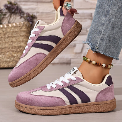 Dam Sneakers Retro Stil Vardagsträningsskor Avslappnad Komfort