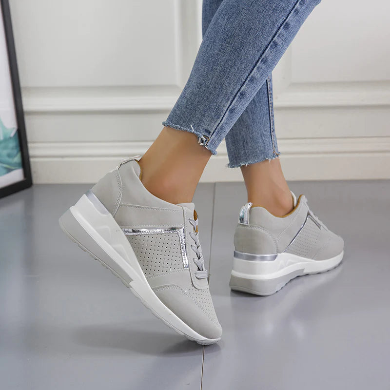 Dam Sneakers Plattform Trendiga Komfortskor för Vardagsbruk och Mode