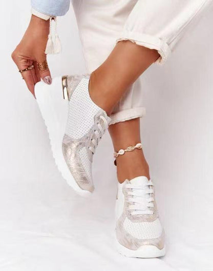 Dam Sneakers Plattform Trendiga Komfortskor för Vardagsbruk och Mode