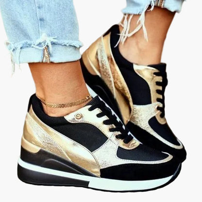 Dam Sneakers Plattform Trendiga Komfortskor för Vardagsbruk och Mode