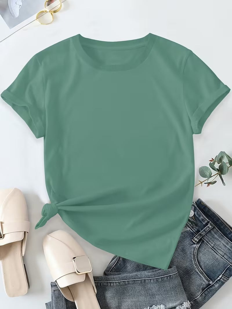 Dam T-shirt i avslappnad stil för vardagsbruk och fritid