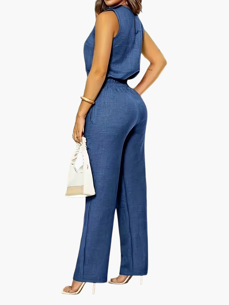 Dam Elegant Byxdress Perfekt för Kontor och Fritid