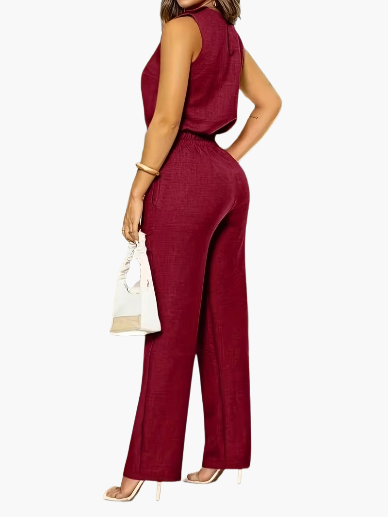 Dam Elegant Byxdress Perfekt för Kontor och Fritid