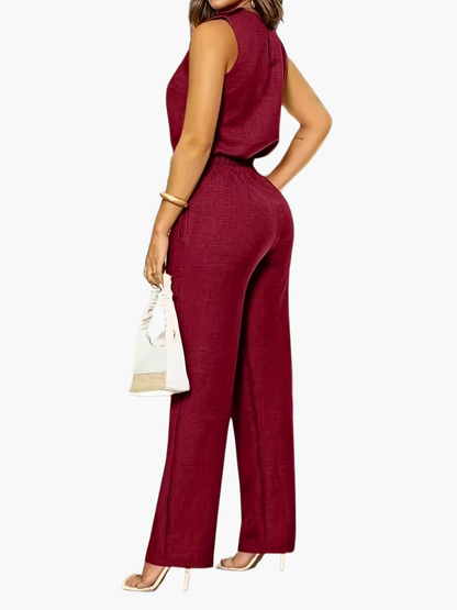 Dam Elegant Byxdress Perfekt för Kontor och Fritid