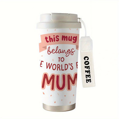 Resemugg för kvinnor – Världens bästa mamma – Personlig och praktisk kaffemugg för resor och vardag