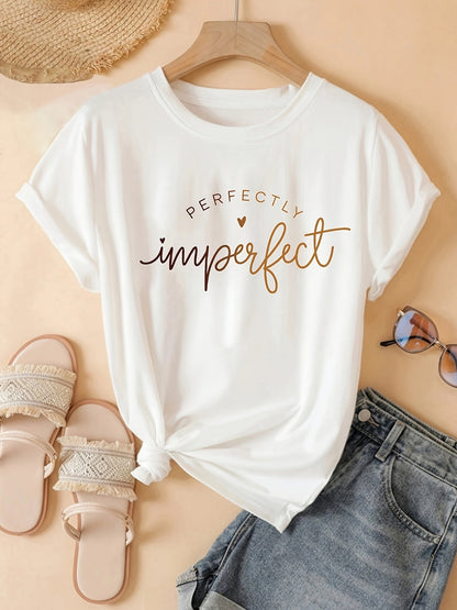 Dam T-shirt med tryck – Perfekt Oimponerad, Casual Stil, Vardagsanvändning