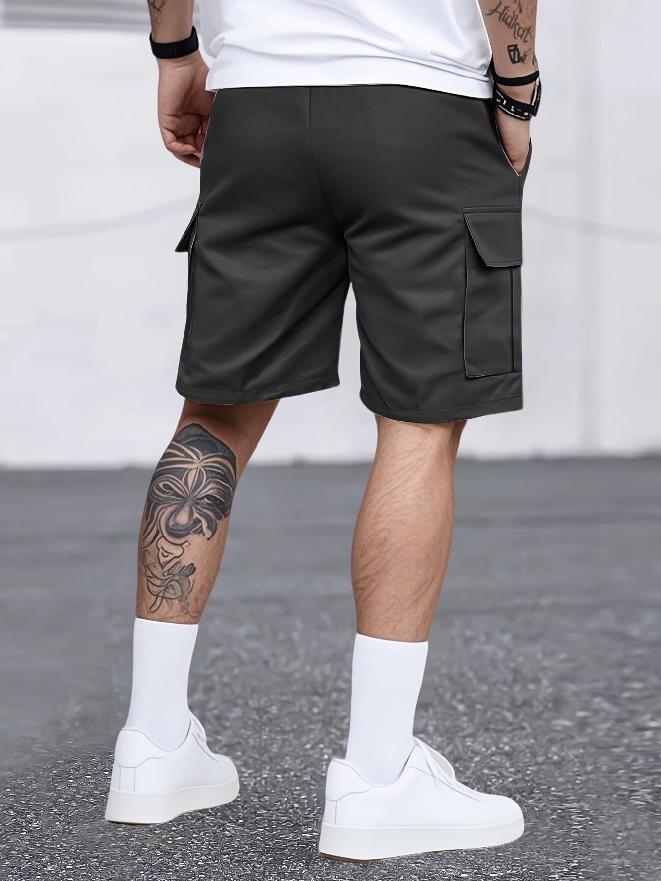 Herr Cargo Shorts Med Fickor – Avslappnad Urban Stil För Vardag och Träning
