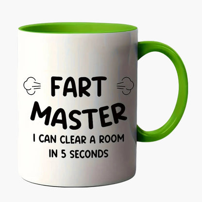 Herrmugg med skämttext – Fart Master – Rolig present till män, kaffemugg med humor för pappa eller pojkvän