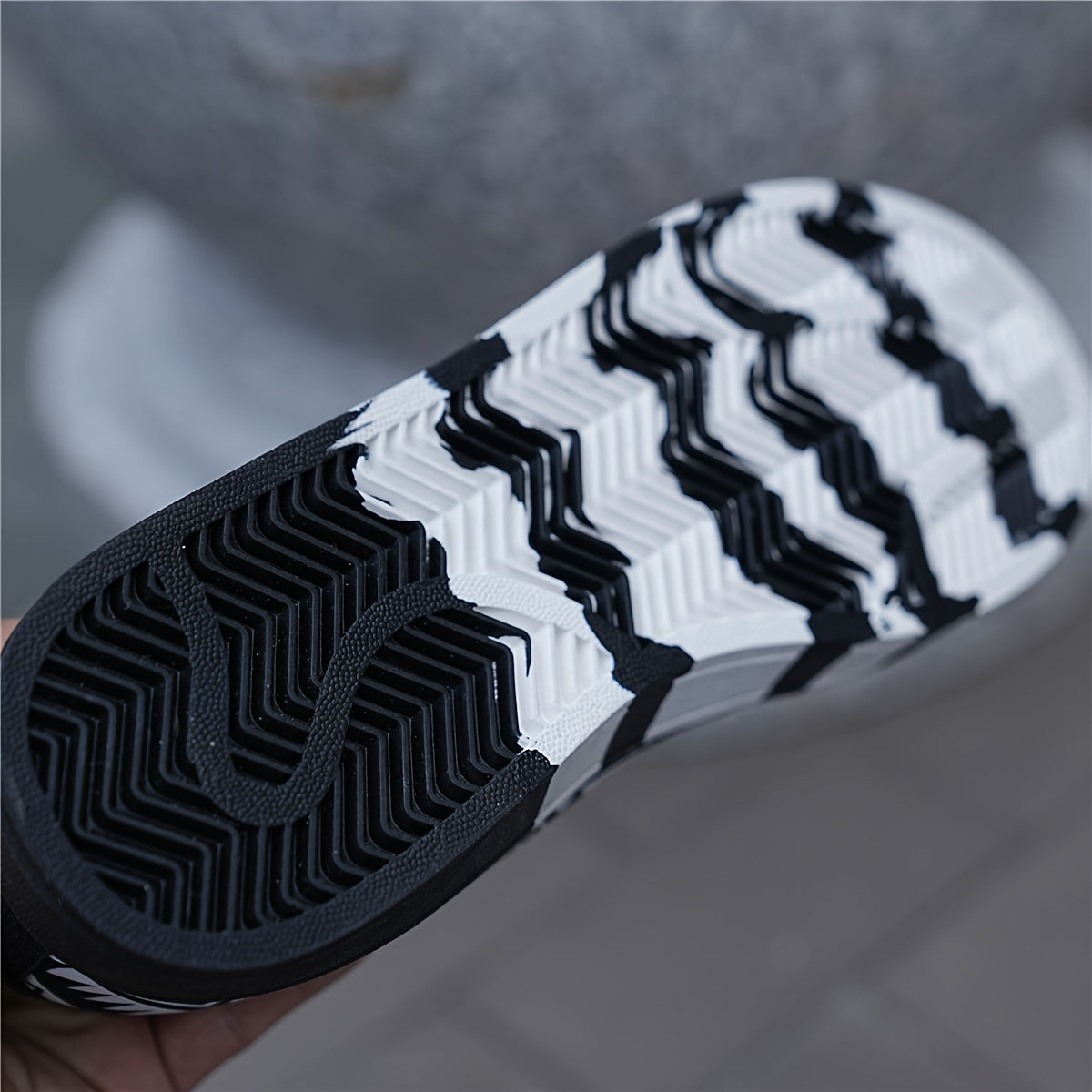 Herr Sneakers Streetwear Geometriskt Mönster Trendiga Fritidsskor