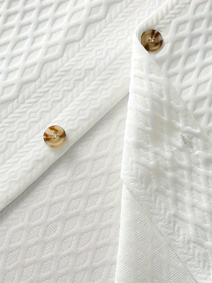 Herr Kortärmad Skjorta med Präglat Mönster och Campkrage – Modern och Elegant Sommarstil