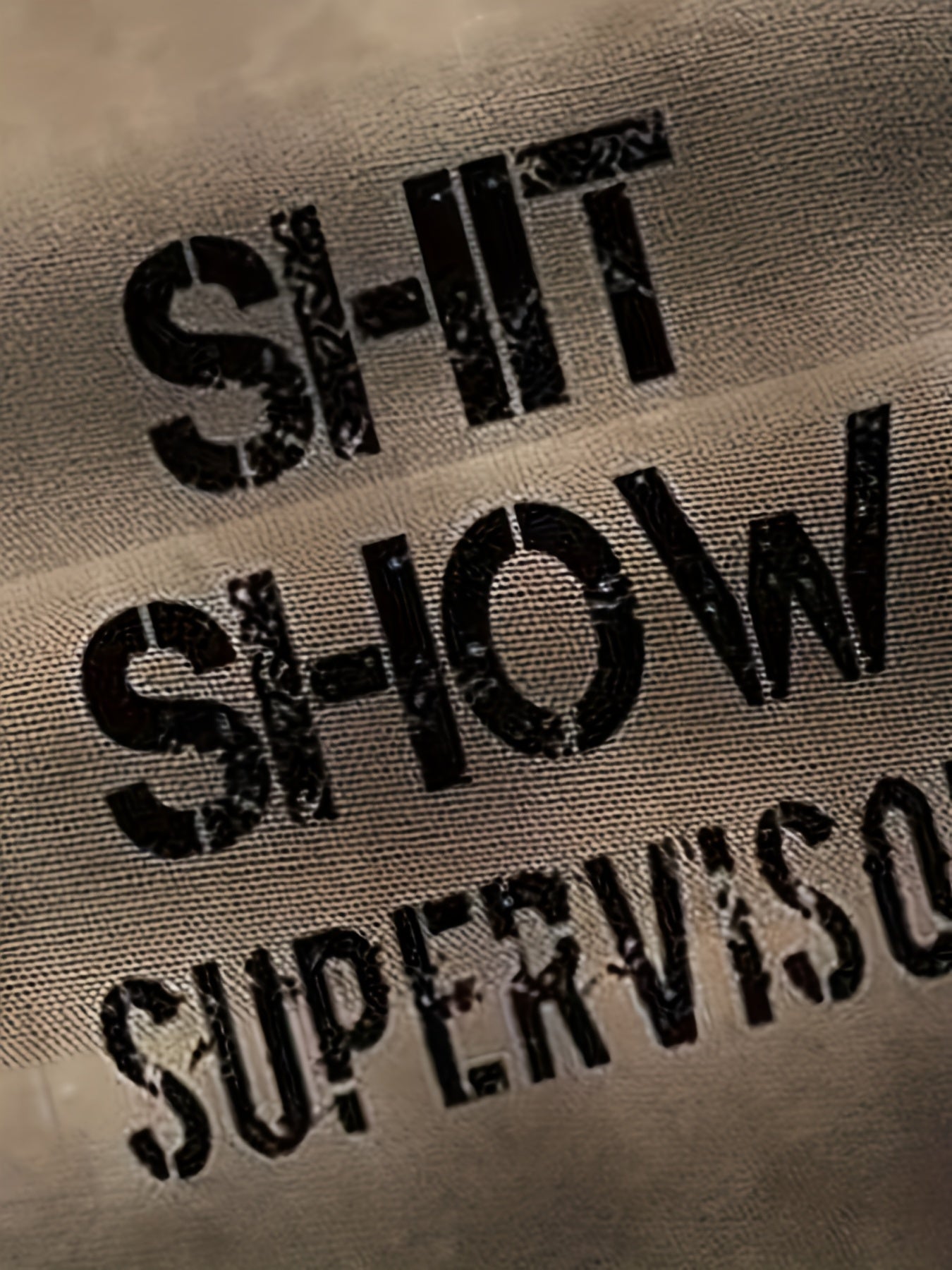 Herr Skjorta med Texttryck – Rolig Vintage Kortärmad "Shit Show Supervisor" Party Skjorta