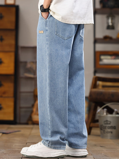 Herr Jeans Jogger Byxa Avslappnad Stil för Vardagsbruk