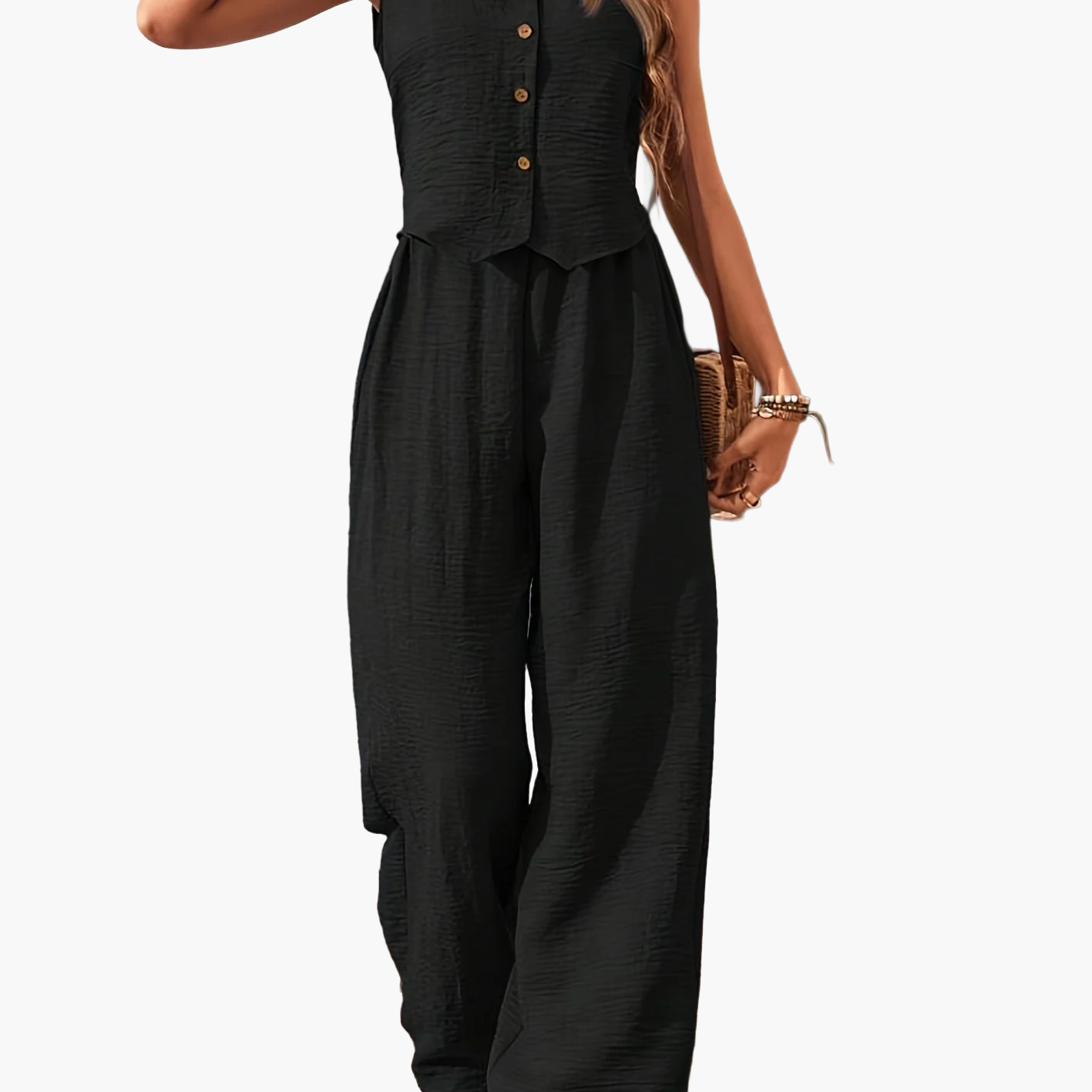 Dam Byxdress Ärmös Elegant Västlook Vår/Sommar Fest & Vardag